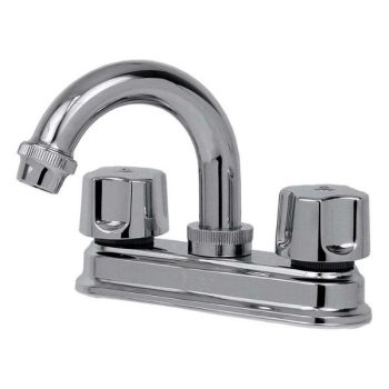 Mezcladora Duomando 4 pulgadas para Lavabo Con Cubierta de Latón Tauro 24T