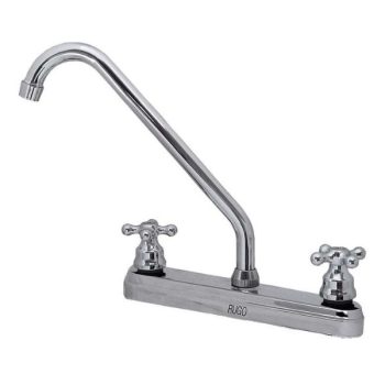 Mezcladora 8 pulgadas Al Piso para Fregadero Con Cubierta Ac. Inoxidable 8CR