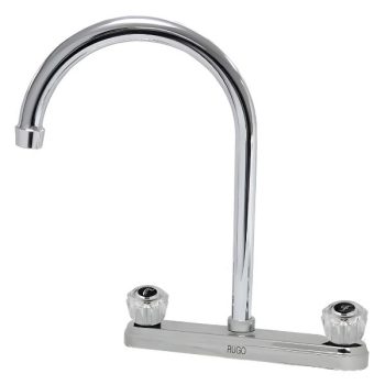 Mezcladora 8 pulgadas Al Piso para Fregadero con manerales de Acrilico Transparente 8RBL