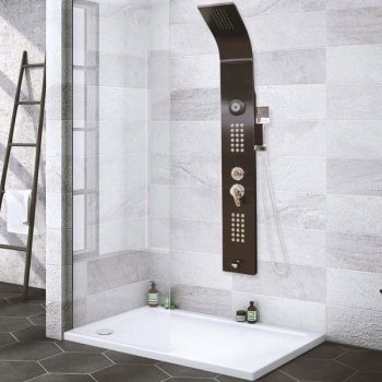 Regadera Vertical Cozumel con Hidromasaje y Bocina Bluetooth