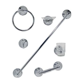Juego de Accesorios Para Baño Cromado Capri J32CC