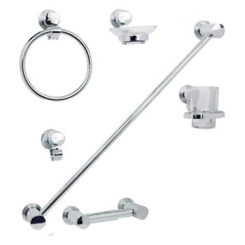 Juego de Accesorios Para Baño Cromado Corinto JE12C