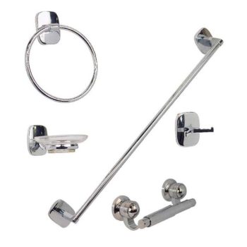 Juego de Accesorios Para Baño Cromado Stanza JE90C