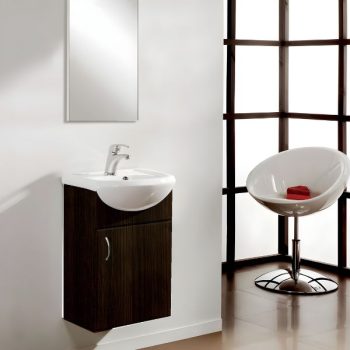 Mueble Basic con Lavamanos Polka Color Roble (Incluye Espejo)