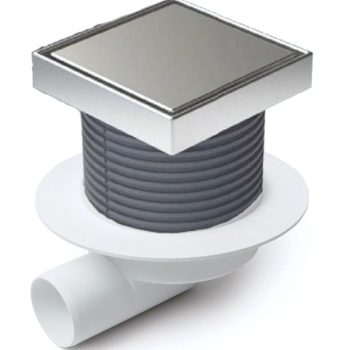 Desagüe Cuadrado y tapa de acero inoxidable