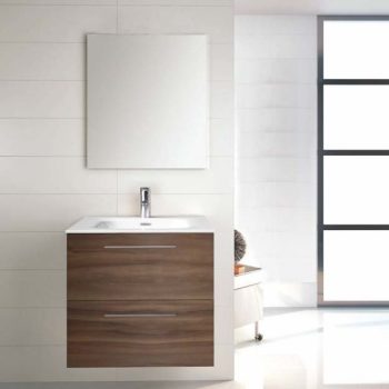 Mueble Easy con Lavamanos Orbis Color Nogal (Incluye Espejo)