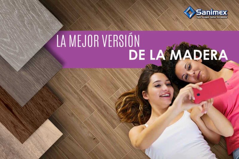 Pisos con apariencia de madera Sanimex