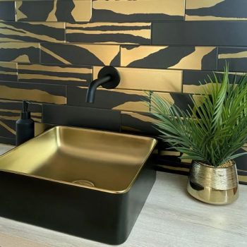 Lavabo Savannah Black & Gold – 188725