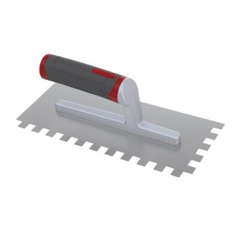 Llana dentada de acero inoxidable 12X12 mm – Mango de goma abierto